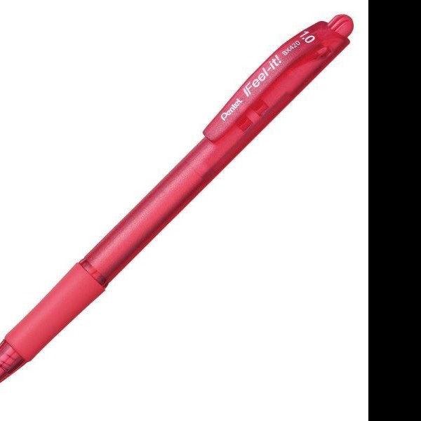 BOLIGRAFO FEEL-IT BX420 1.0MM ROJO PENTEL PZA
